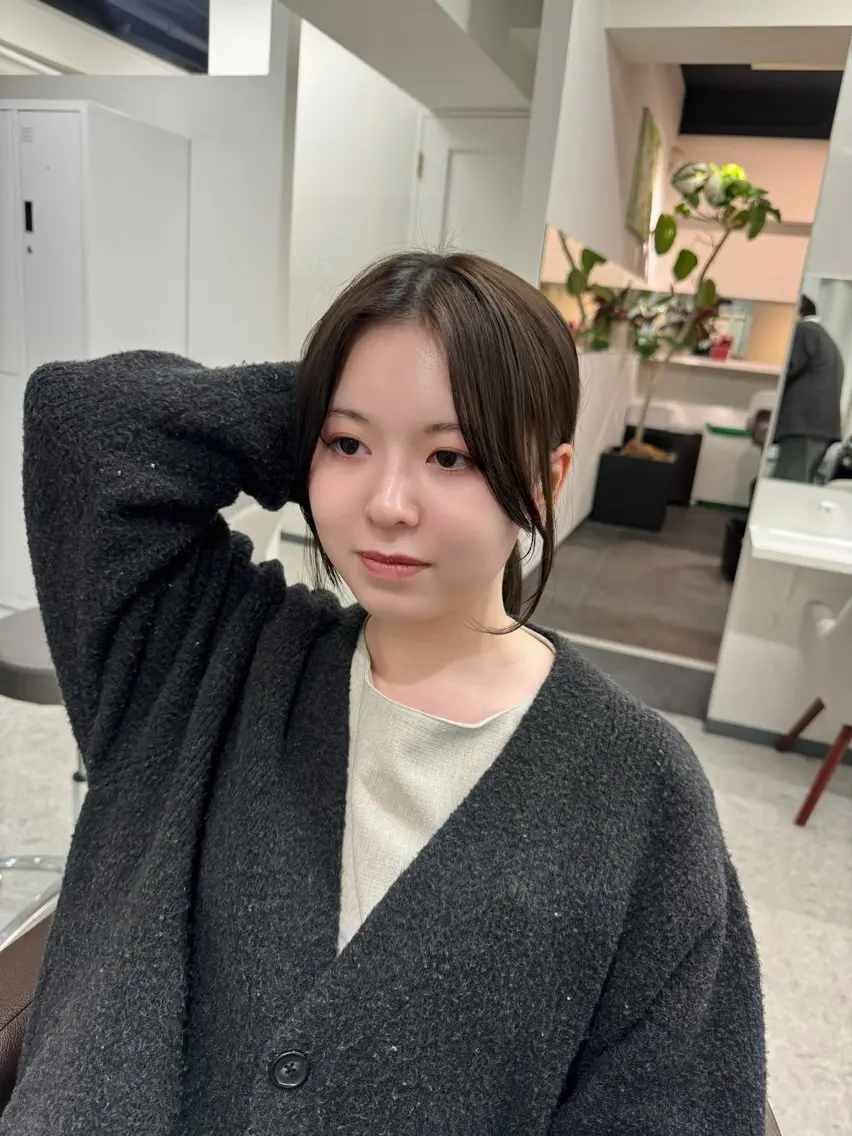 ミディアム 可愛い顔周りカット お任せください✨中川のヘアスタイル