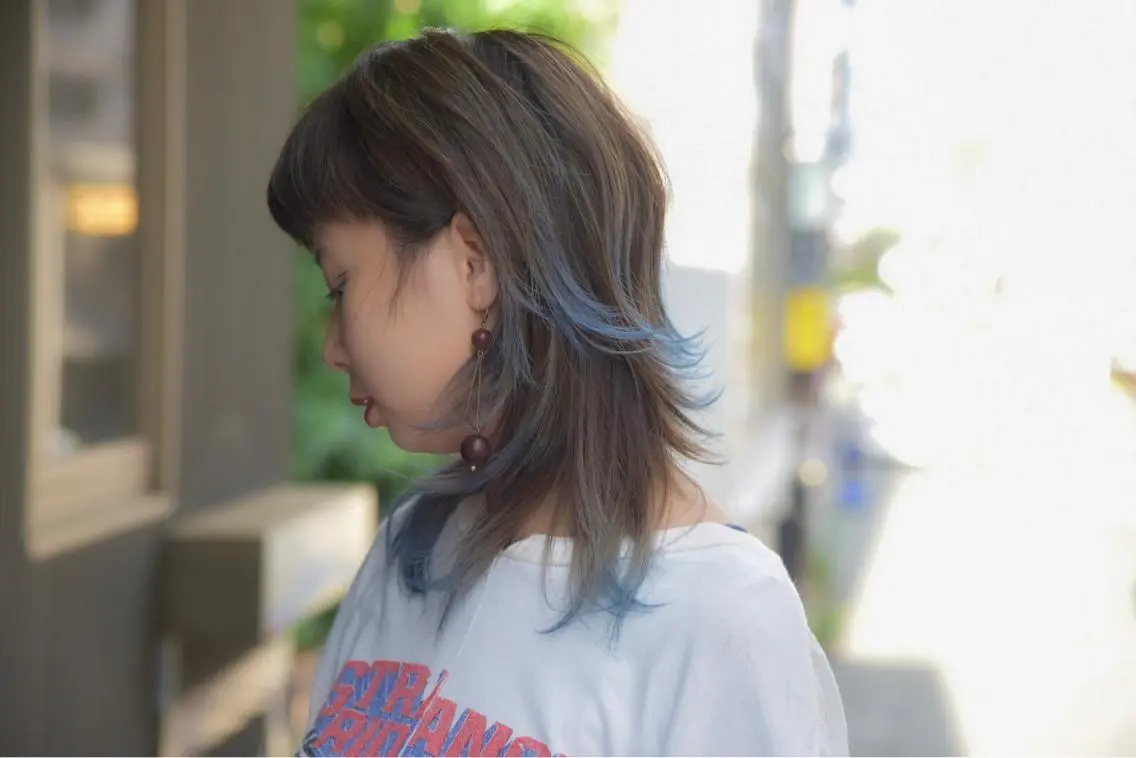 ミディアム カラー &.TIGRE 永野成知のヘアスタイル