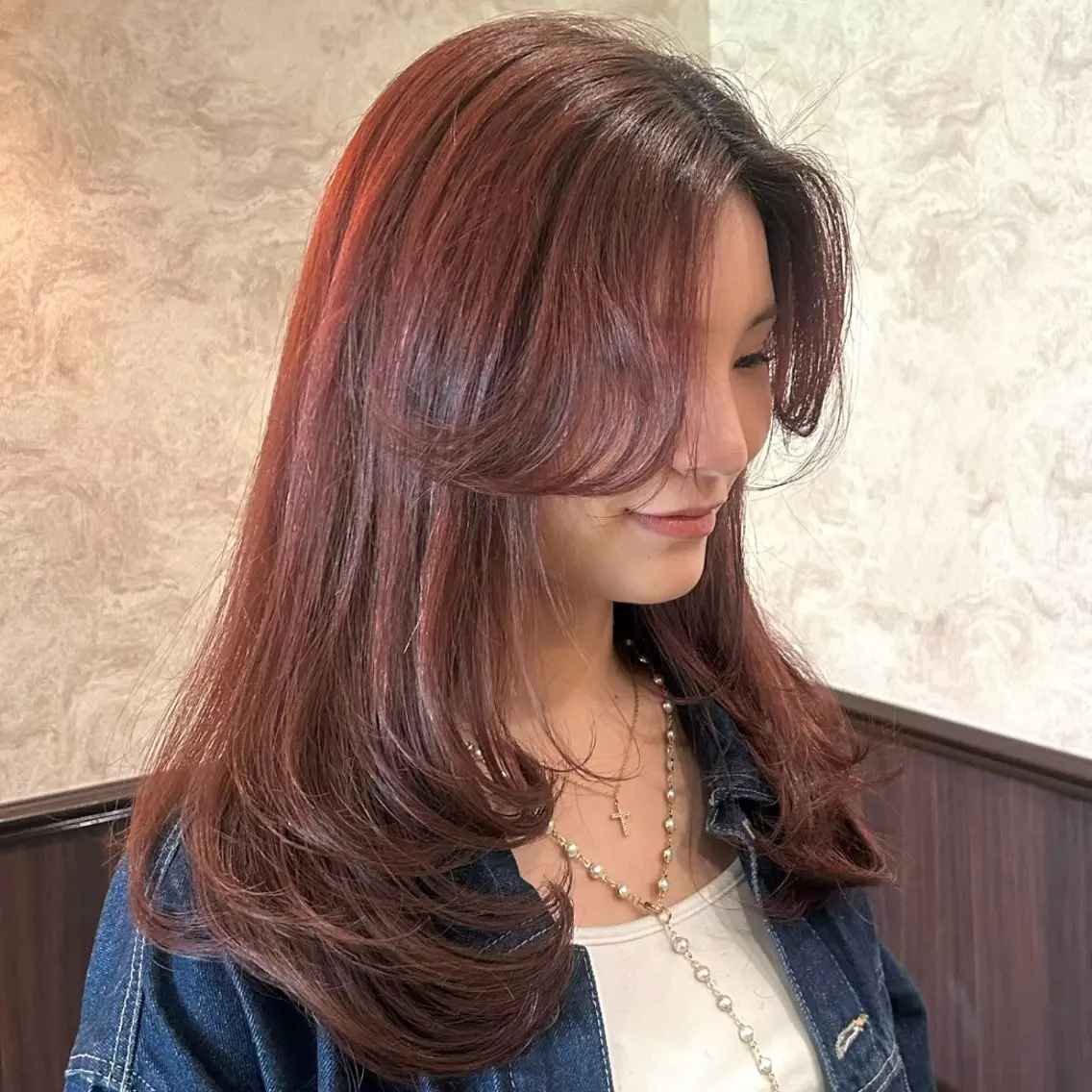 ロング カラー 🍒ハイレイヤー🍒 海外ヘア🍒Momoのヘアスタイル
