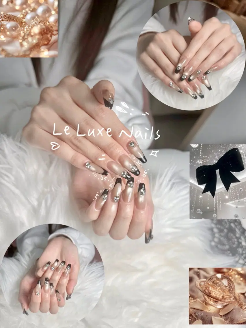 ネイル 長さ出し 持ち込み ネイルチップ le luxe nailsのネイルデザイン