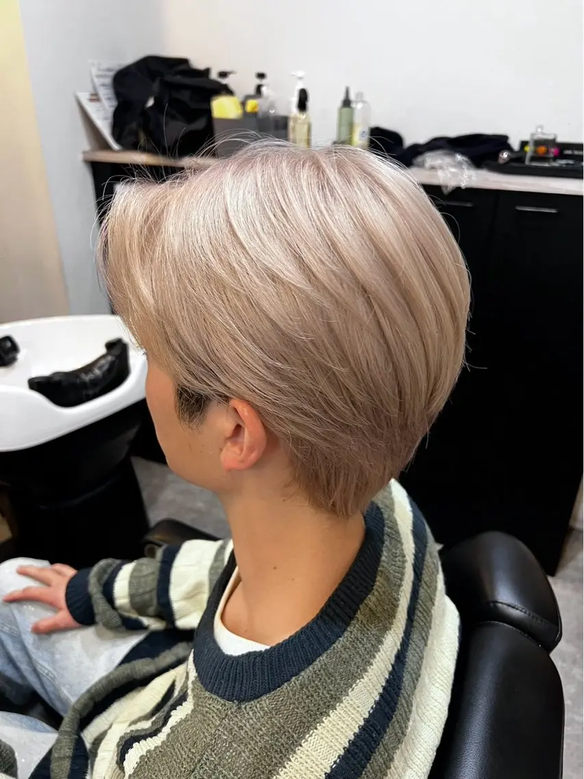 カラー メンズ ヘアカラー 河山 楽のヘアスタイル