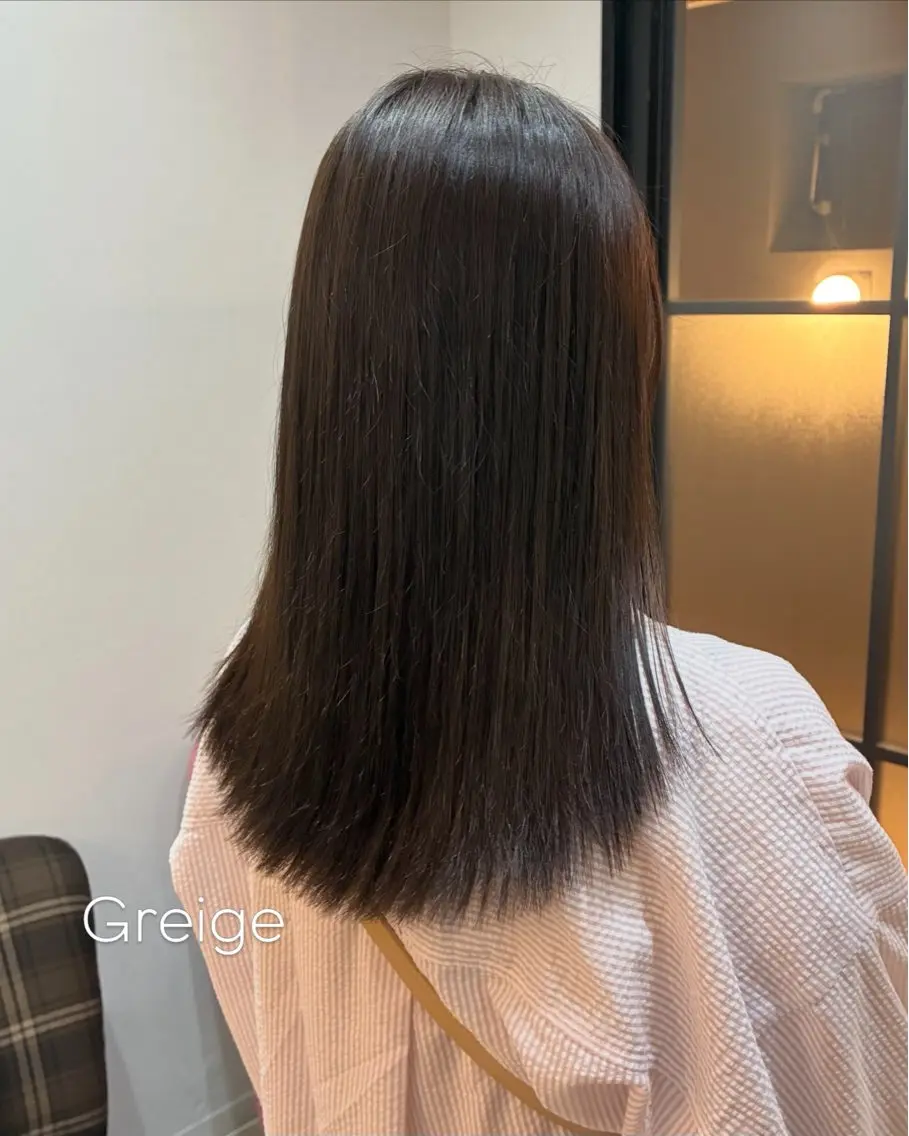 セミロング カット ヘアカラー トリートメント 柴田真衣 /ナチュラル/半個室のヘアスタイル