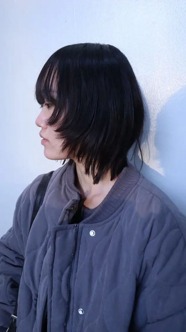 ミディアム カット ヘアカラー トリートメント レイヤー/ボブ/ 透明感カラー/ニワのヘアスタイル