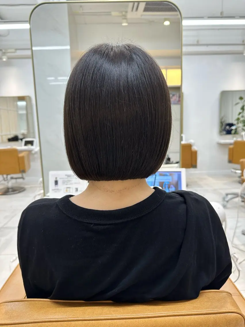 ショート 大人可愛い顔周り・ 縮毛矯正/ショウのヘアスタイル