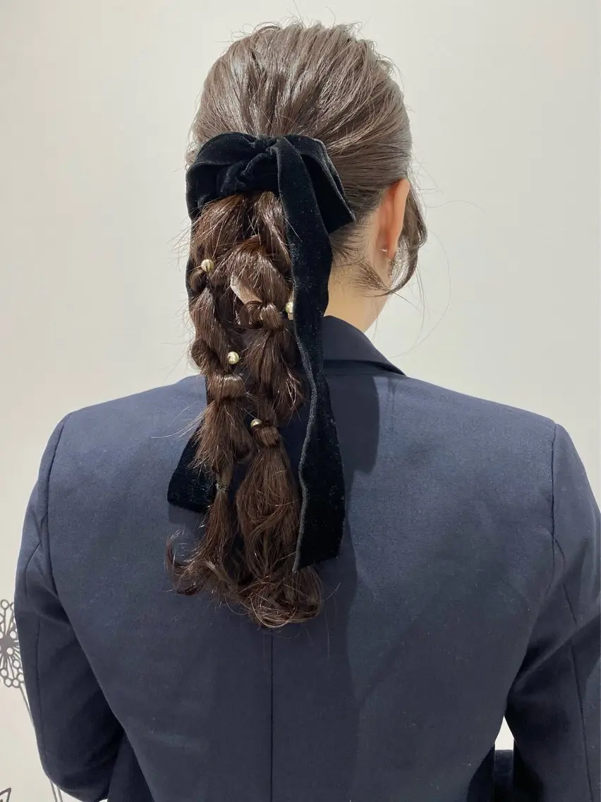 ロング ヘアアレンジ ベージュ/アレンジ /横浜/杉本千夏のヘアスタイル