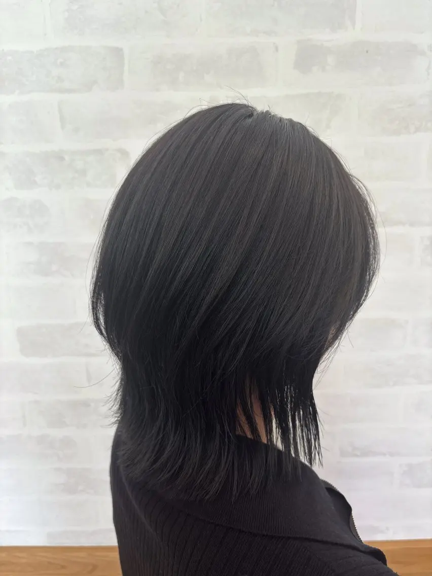 ミディアム カラー レイヤーカット カット ヘアカラー トリートメント 杉山 晃太のヘアスタイル