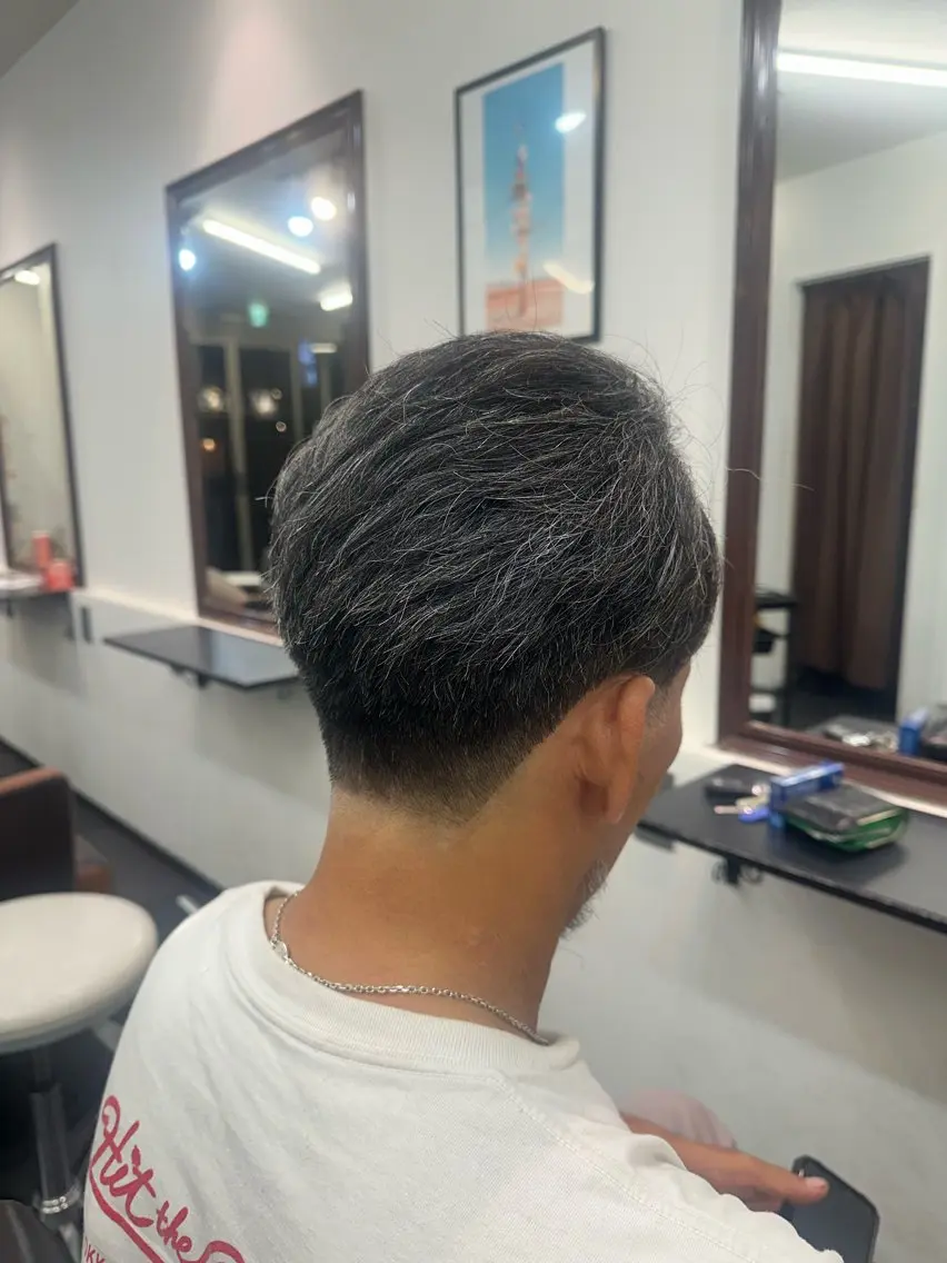 メンズ ビジネス フェードカット 刈り上げ MOMO 💕💕のヘアスタイル