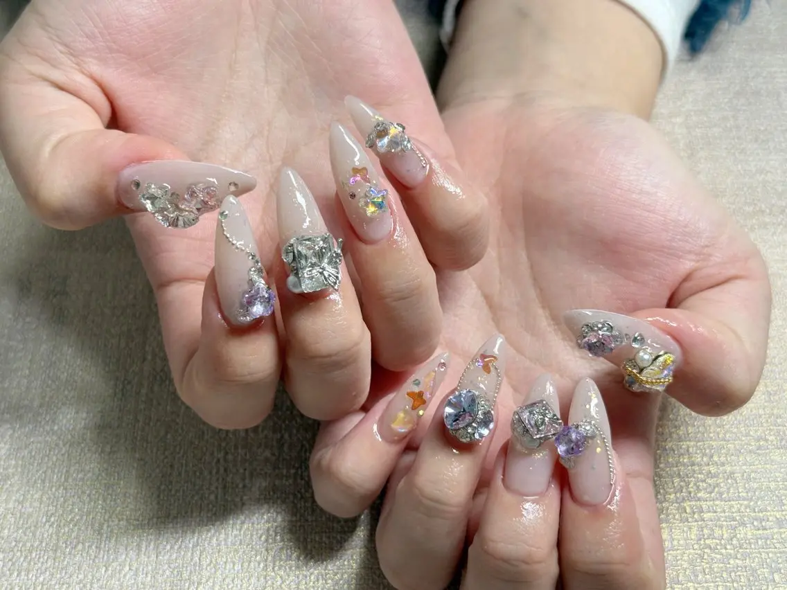 【長さだし】持ち込みデザイン 180分（パーツ付け放題）¥15880→¥14580の写真