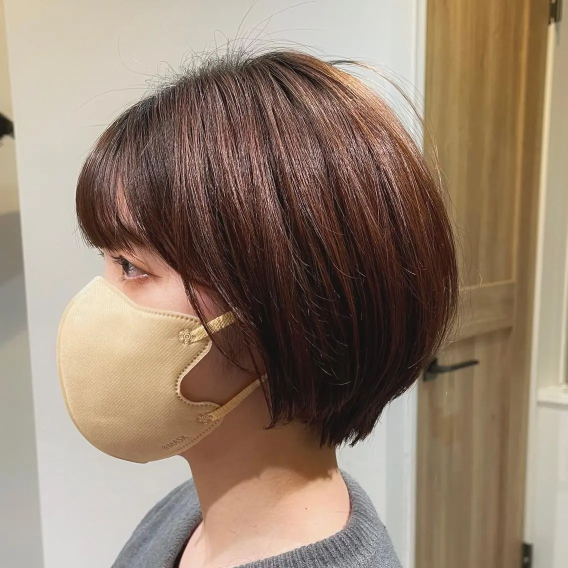 ショート カラー ショートボブ ハンサムショート アクアカラー アッシュ アッシュグレー navile原宿 yumaのヘアスタイル