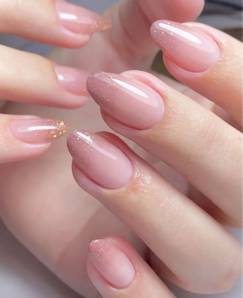 ネイル ラメ(グリッター) ピンク シンプルネイル 大森Maylie Nailのネイルデザイン