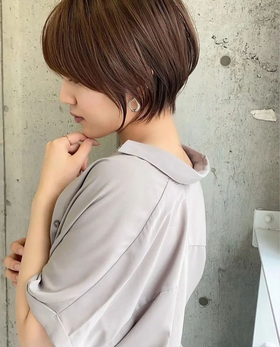 ショート カラー ❤️縮毛矯正❤️ 髪質改善❤️平野実花のヘアスタイル