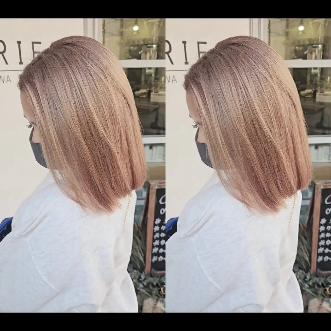 ミディアム 外国人風カラー ハイライト レイヤーカット ヘアカラー バレイヤージュ/ ハイライト/大内格のヘアスタイル