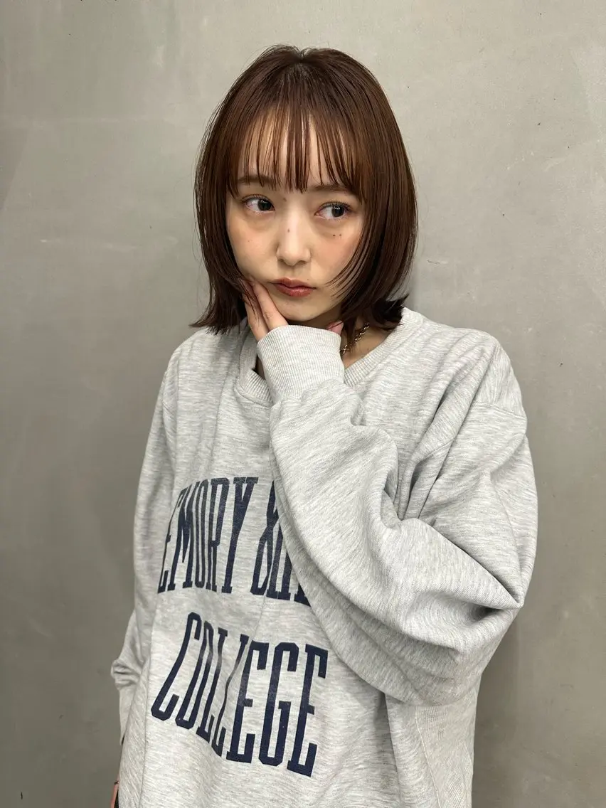 ミディアム カラー カット ヘアカラー お悩み解決パーマ hana🩰のヘアスタイル