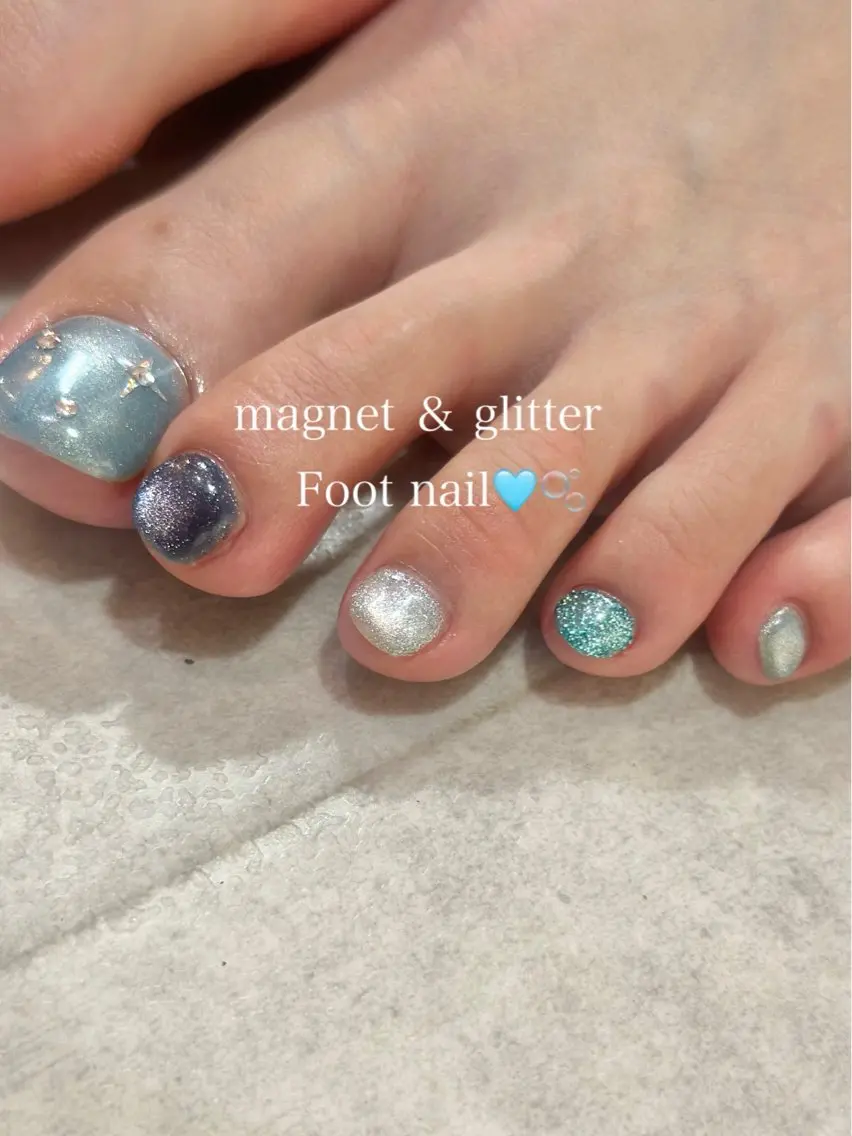 ネイル キラキラネイル ラメ(グリッター) マグネットネイル Lira nailのネイルデザイン