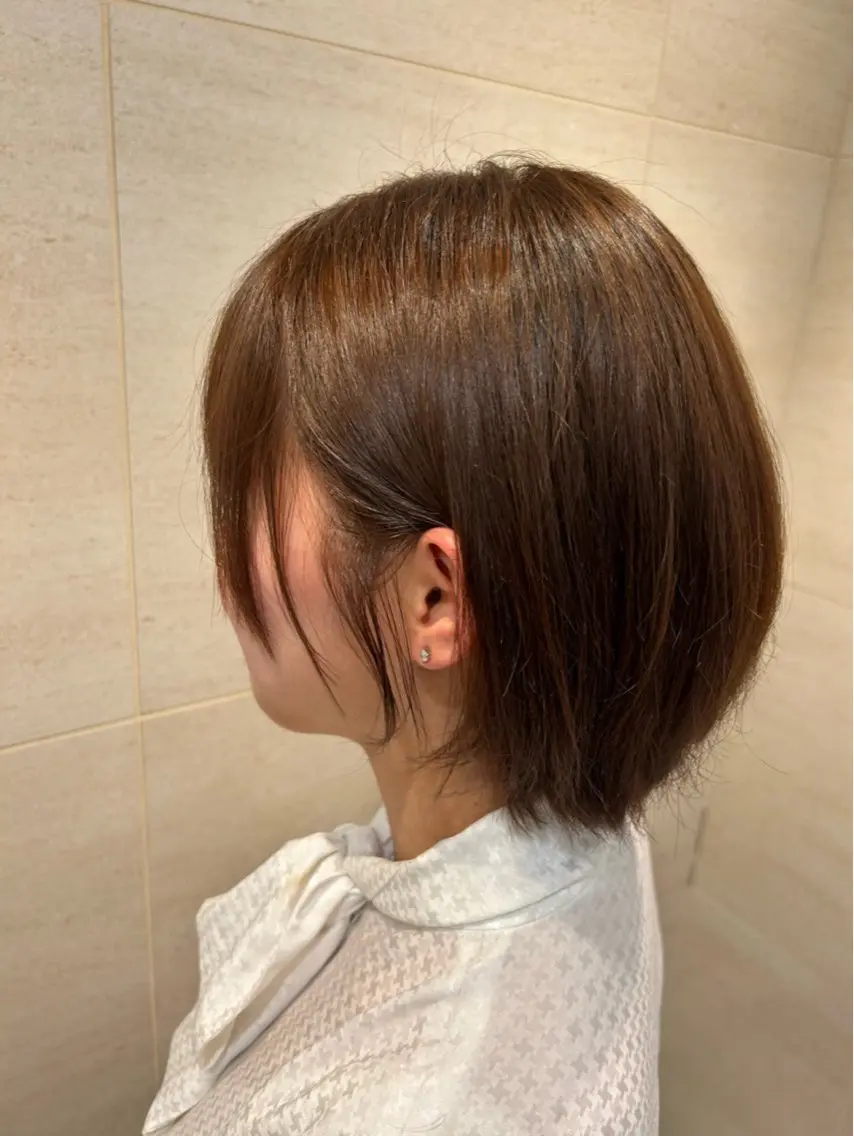 ショート カラー ブラウンカラー マロンブラウン 新横浜CLOVER 本店🍀 鈴木 陽太のヘアスタイル