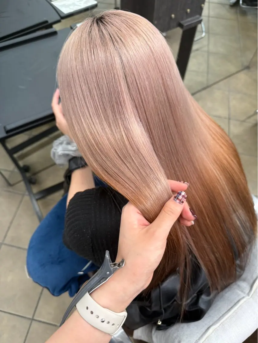 ロング カラー ブリーチ トリートメント 🦄カラーモデル 募集中🦄ちえみのヘアスタイル