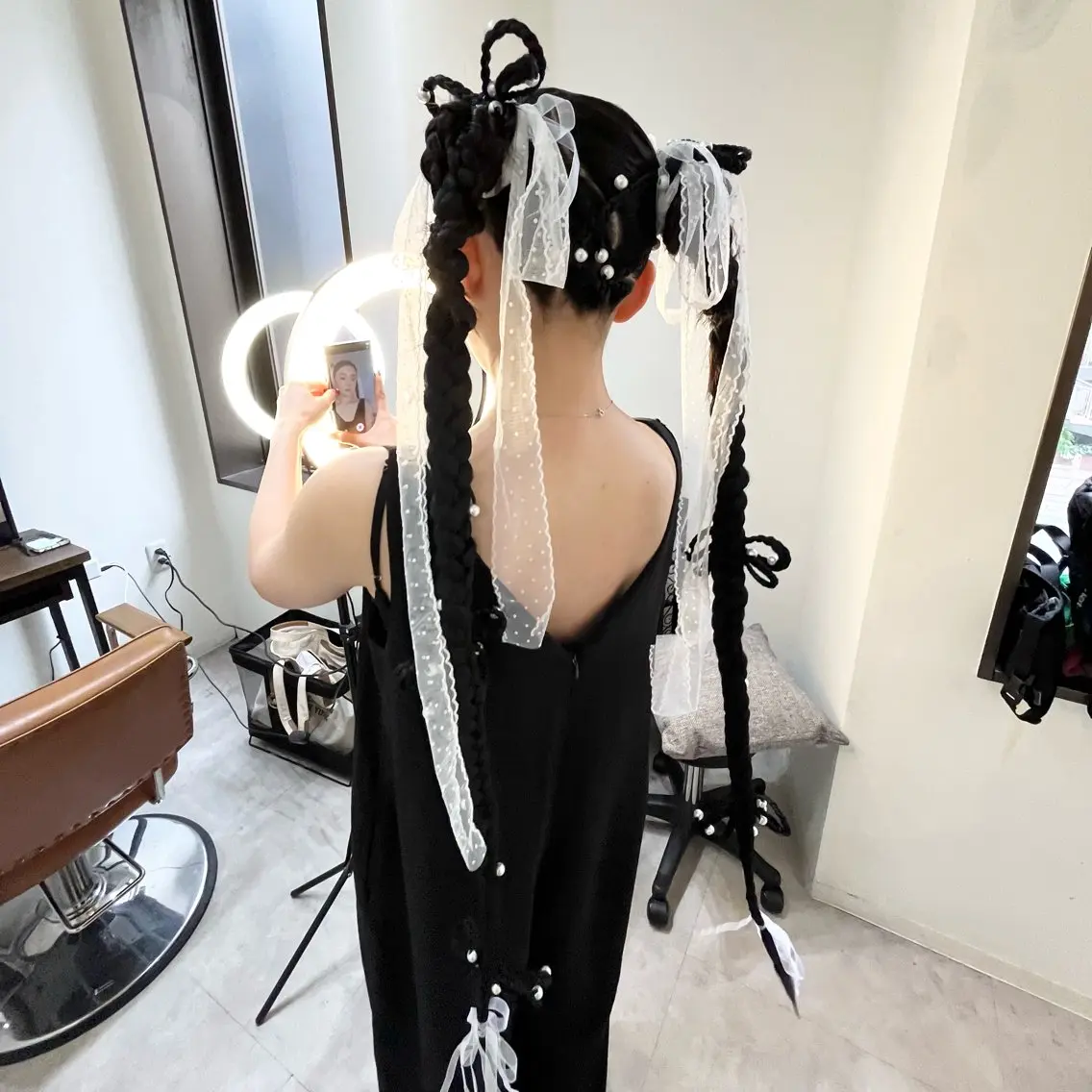 ヘアアレンジ エクステ ヘアセット 髪に魔法をかける 💫編み込みヘアのヘアスタイル
