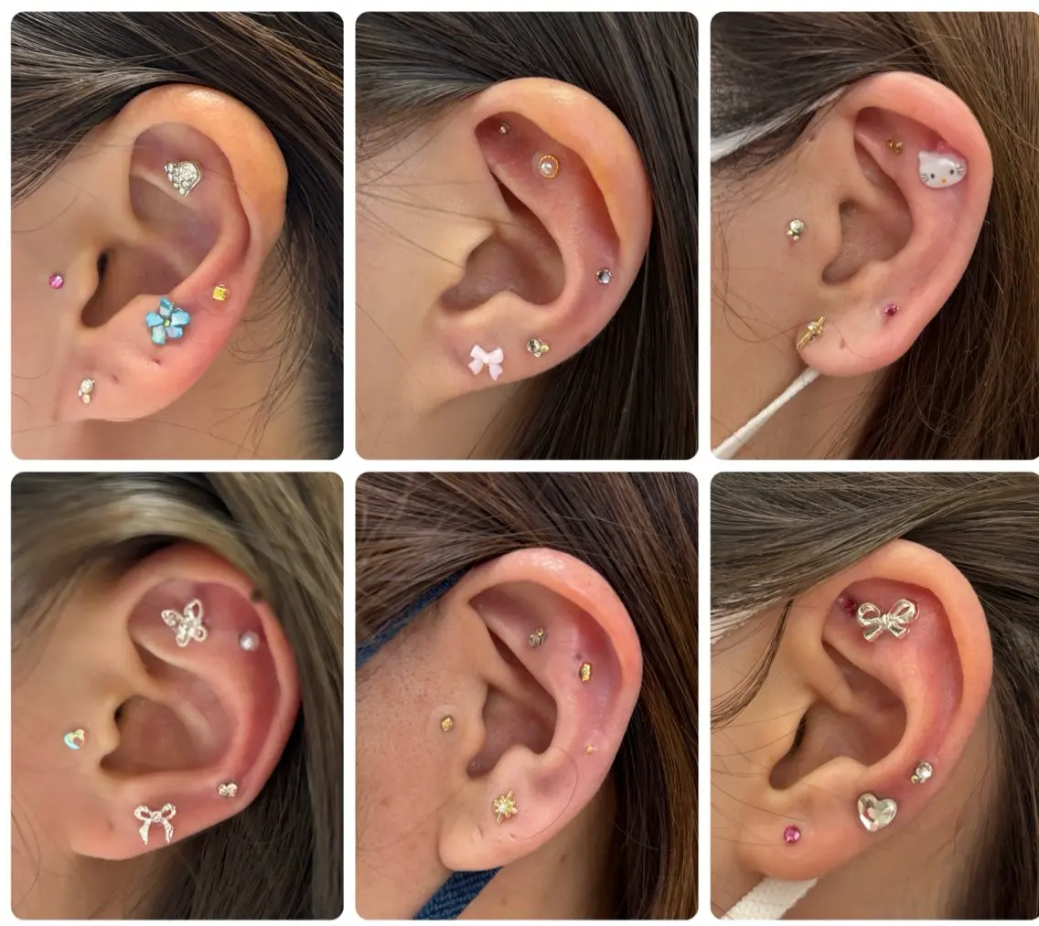 耳つぼジュエリー👂💎片耳5粒ずつ♡の写真