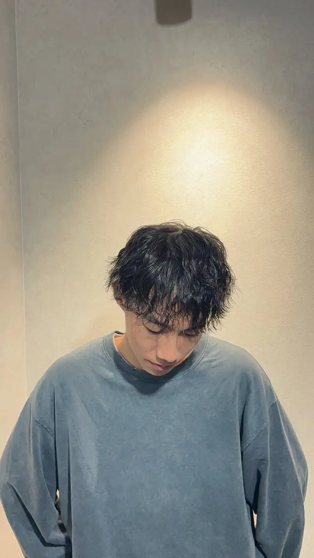 ショート パーマ メンズ 似合わせ得意です🫆 ナカムラカイオウ🌎のヘアスタイル