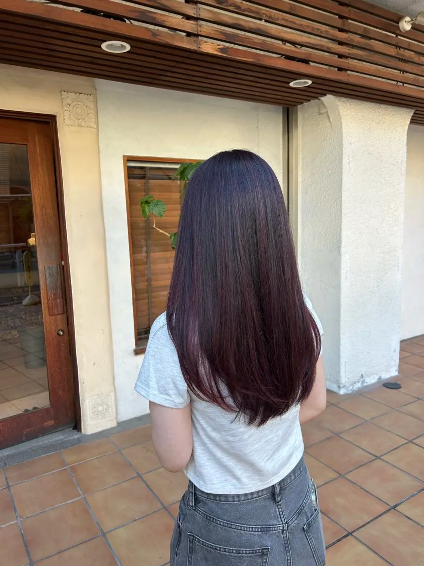 ロング カラー カット ヘアカラー トリートメント ヘッドスパ putri 川邉 優花のヘアスタイル