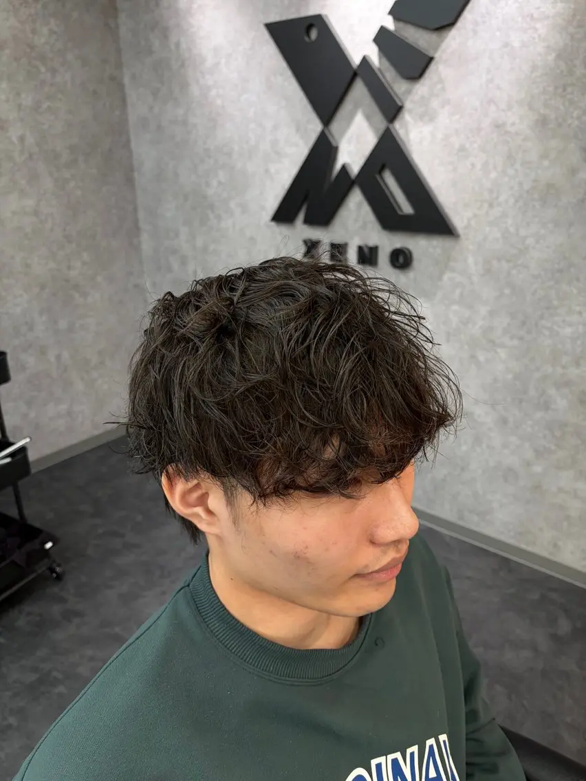 パーマ メンズ カット パーマ 深野 ちさとのヘアスタイル