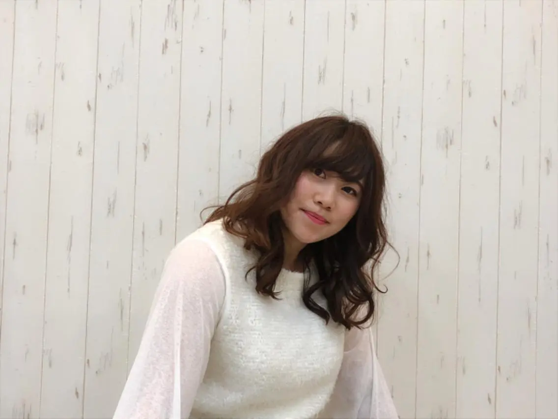 セミロング カラー パーマ ニュアンスパーマ KAIzen. tomoのヘアスタイル