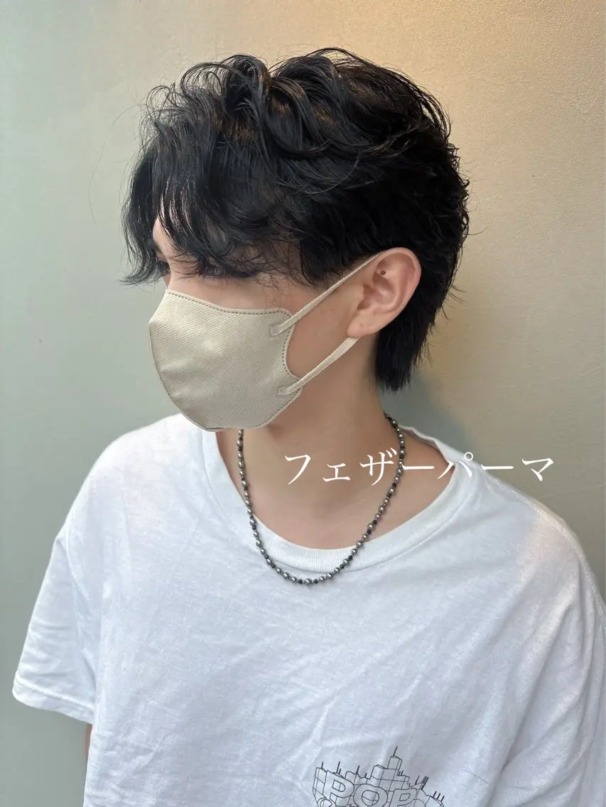 カット+毛流れパーマ🌀の写真