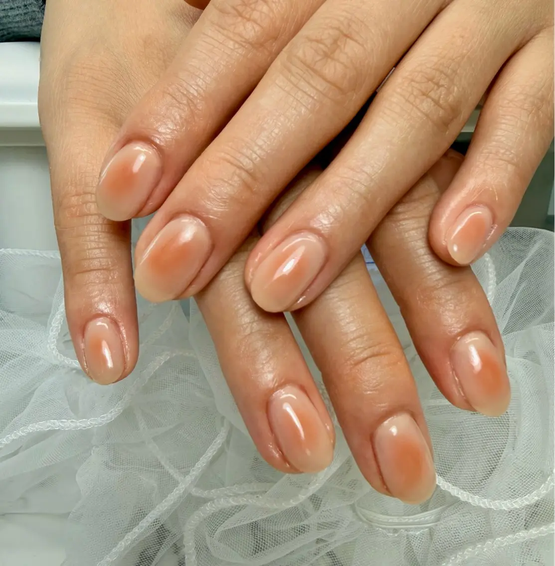 ネイル アートネイル チークネイル フラッシュネイル フラッシュマグ フレンチネイル Mai’s nailのネイルデザイン