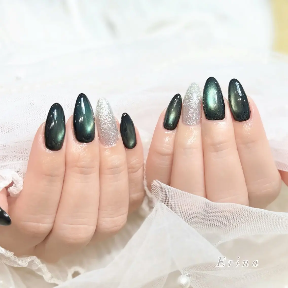 ネイル ハンドネイル Erina🐱 フィルイン💅パラのネイルデザイン
