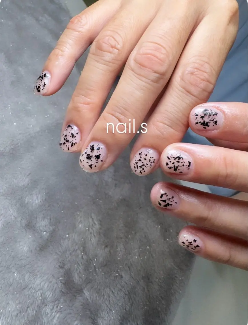 ネイル クリアネイル ショートネイル ハンドネイル nail.s misatoのネイルデザイン