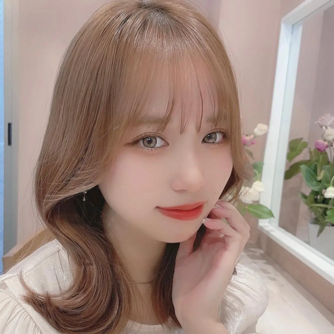 ミディアム カラー カット トリートメント 本格韓国ヘア🇰🇷 【uni】キューさんのヘアスタイル