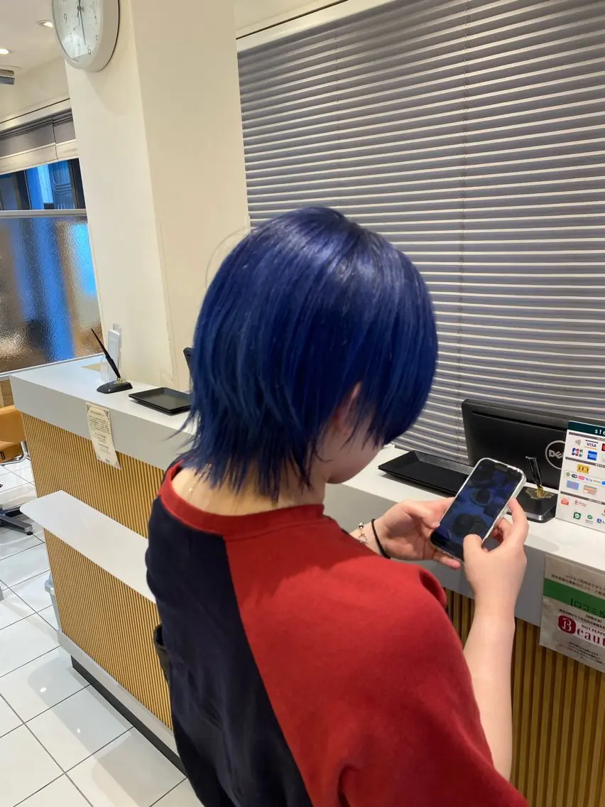 カット＋ダブルカラー+オージュアトリートメント💙の写真