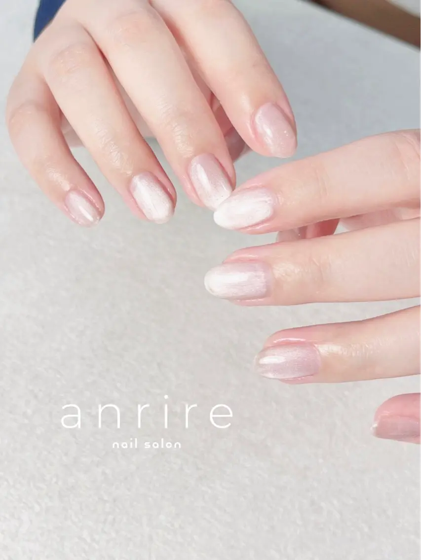 ネイル ジェルネイル キラキラネイル マグネットネイル オフィスネイル ワンカラーネイル nailsalon anrireのネイルデザイン