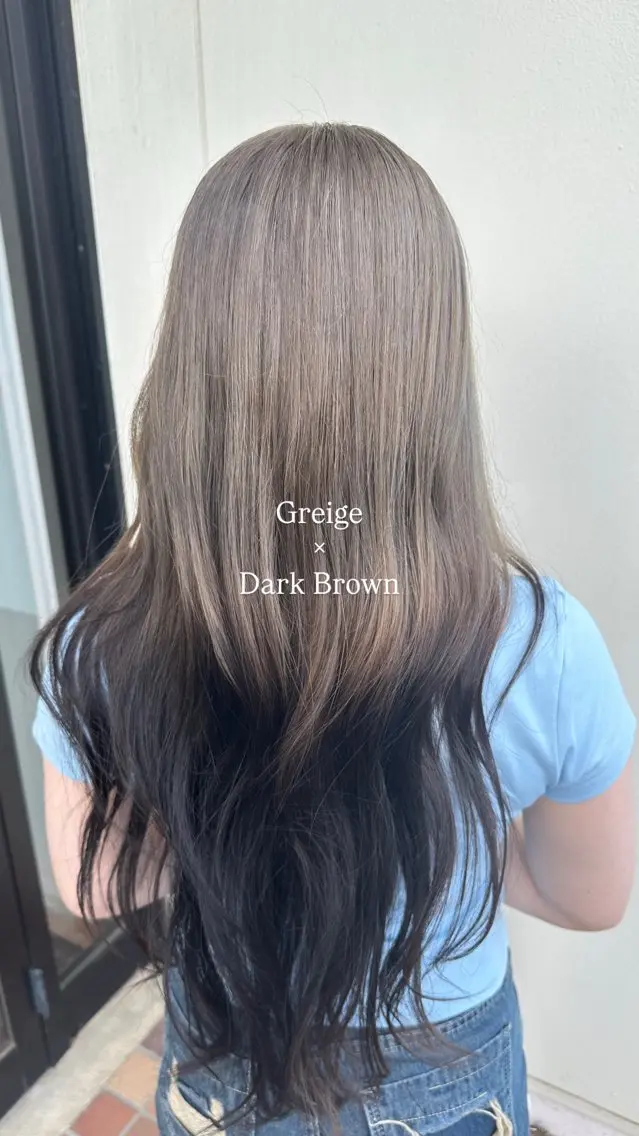 ロング カラー デザインカラー 坂庭 美夢のヘアスタイル