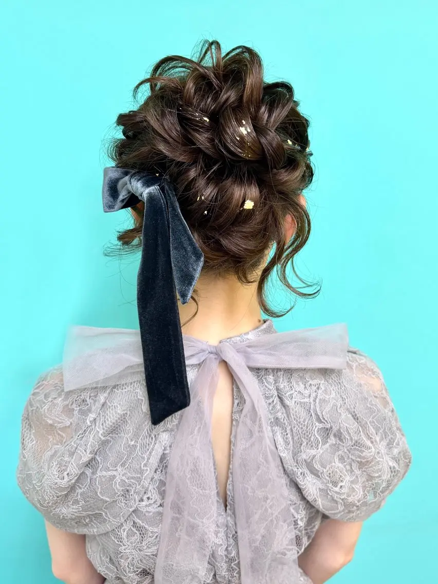 ロング ヘアアレンジ 着物ヘア 結婚式・ブライダル ボブ 浴衣 ヘアセット 新宿 / ヘアメ専門 / aira♡*｡ﾟのヘアスタイル