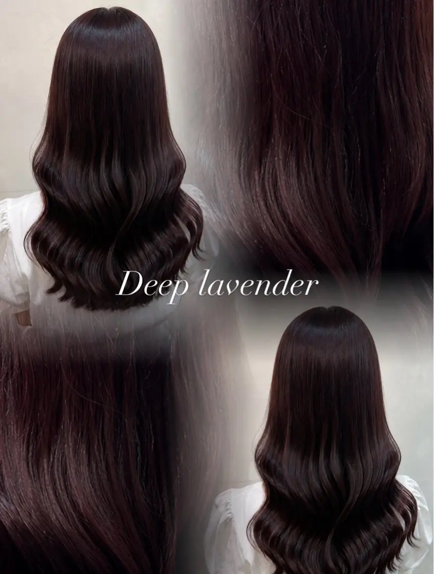 ロング カラー ブリーチ 透明感カラー ディープラベンダー ラベンダーカラー カット ヘアカラー トリートメント 渋谷/トレンドヘア 🦋‎🤍ふうかのヘアスタイル