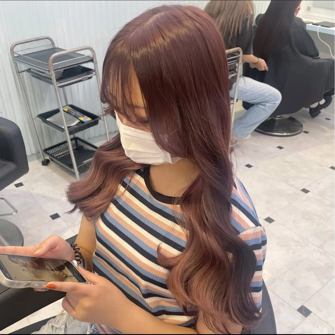 セミロング カラー ブリーチ ダブルカラー ブリーチなしカラー カット ヘアカラー トリートメント 【美髪矯正/絹髪】 🎀hinano🎀のヘアスタイル