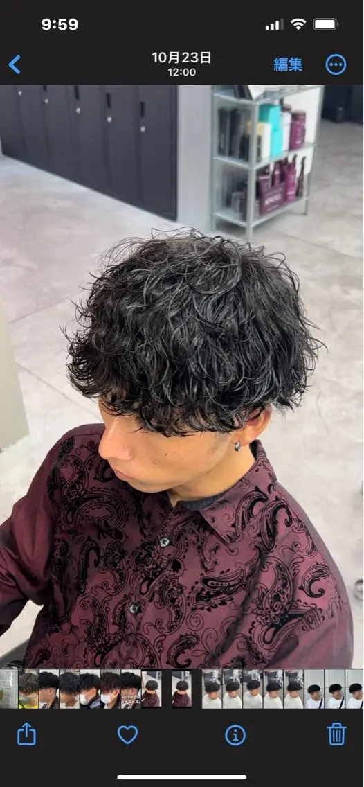 ミディアム パーマ メンズ カット パーマ トリートメント ヘアセット 🔥最強メンズ特化/ パーマの達人🔥風見のヘアスタイル