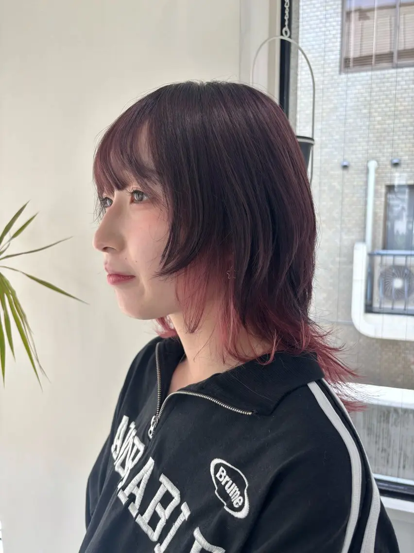 セミロング ウルフカット kaho カットモデル募集中のヘアスタイル