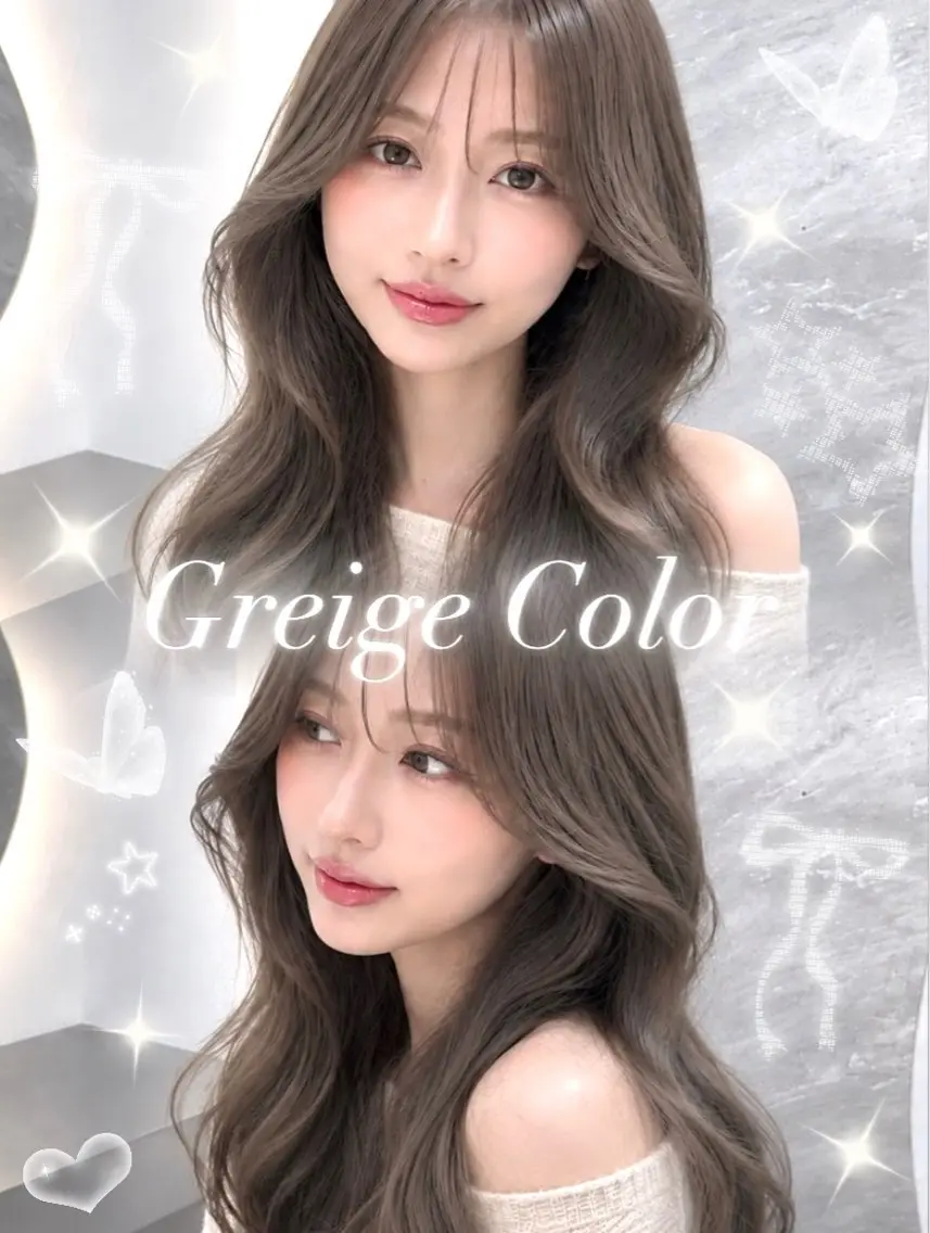 セミロング カラー ヘアアレンジ 黒髪 ブルーカラー ブルーブラック 透明感カラー グレージュ カット ヘアカラー 🖤kana韓国ヘア 艶髪カラー特化🖤のヘアスタイル