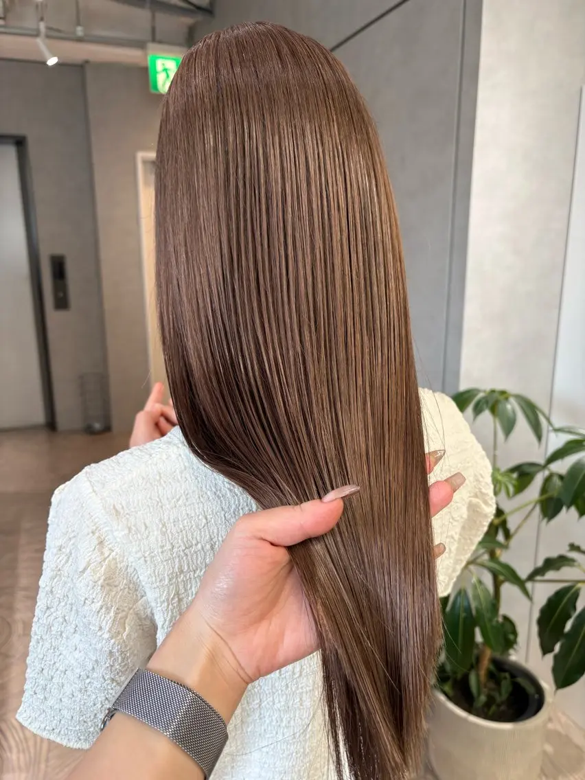 ロング カット ヘアカラー 褒められる ハイトーン⭐️カノンのヘアスタイル