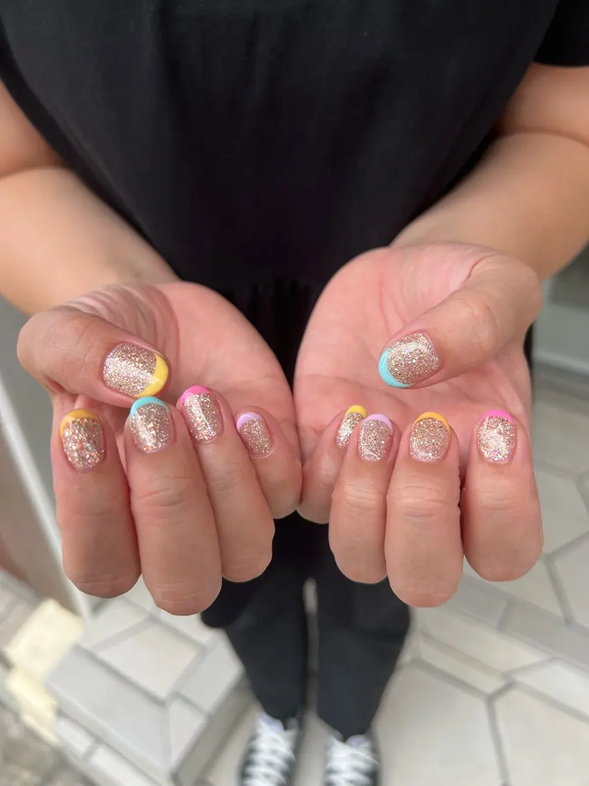 ネイル フレンチネイル Rommy Arisaのネイルデザイン