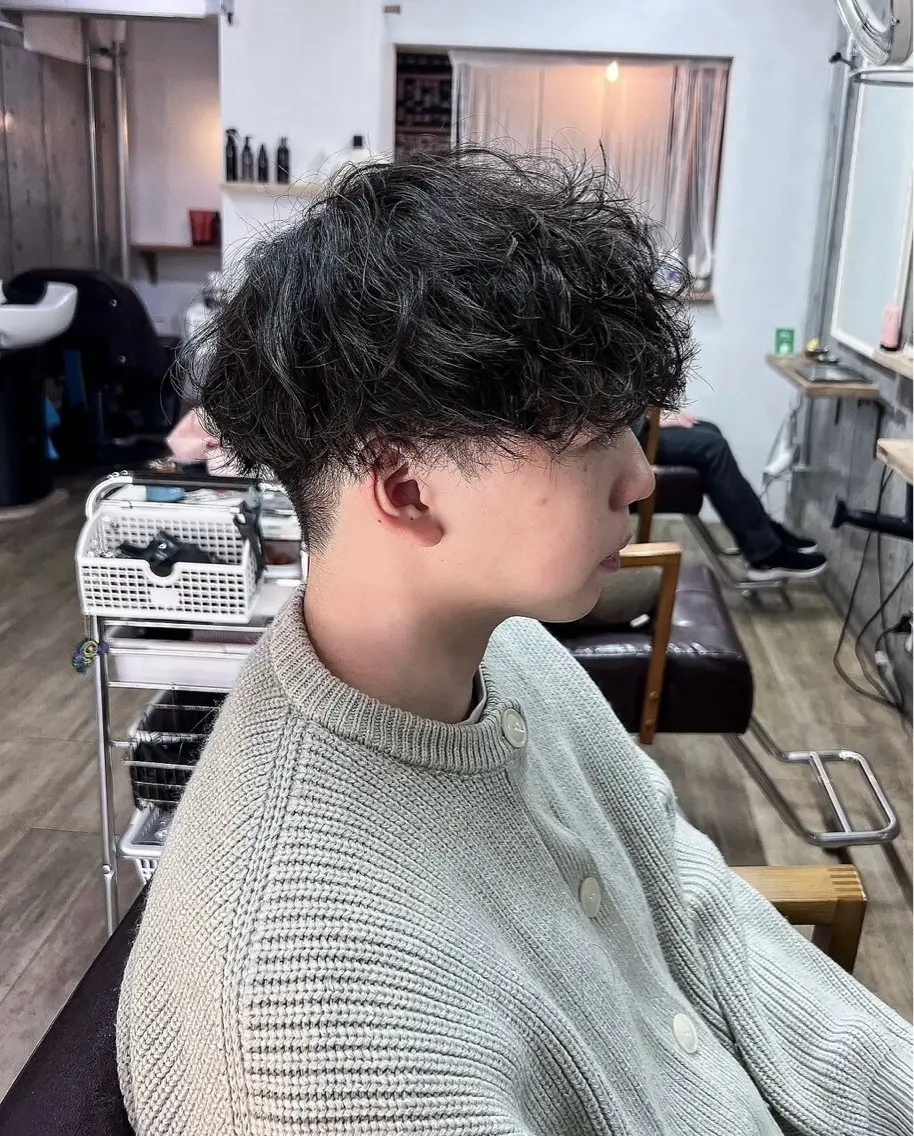 ミディアム パーマ メンズ ミディアムパーマ メンズパーマ メンズパーマ /マッシュ/ヨシダのヘアスタイル