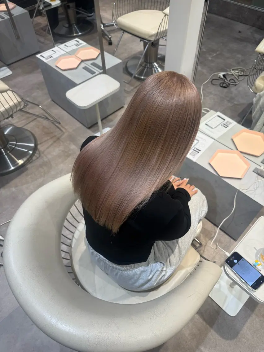 ロング カラー ベージュカラー ブリーチ ケアブリーチ 透明感カラー ピンクカラー カット ヘアカラー 💎透明感カラー特化 💎TAISEIのヘアスタイル