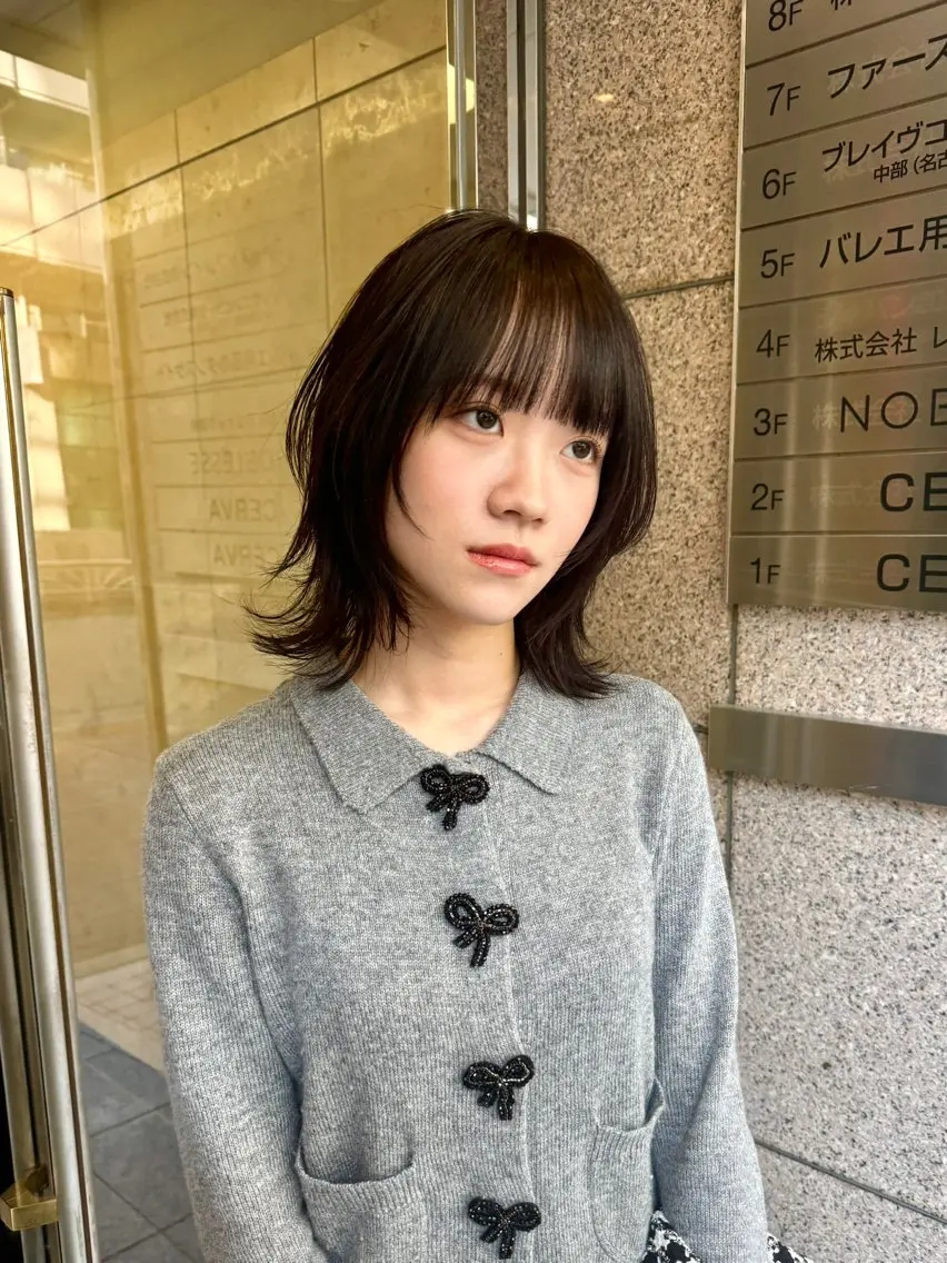 ミディアム ハッシュカット レイヤーカット ウルフカット カット トリートメント ハイトーン/レイヤー /ウルフ⭐️永田⭐️のヘアスタイル