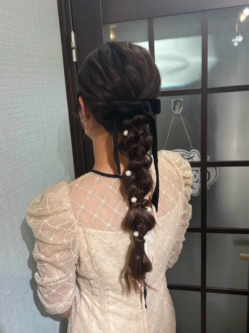 ロング ヘアアレンジ ココシャル miranoのヘアスタイル
