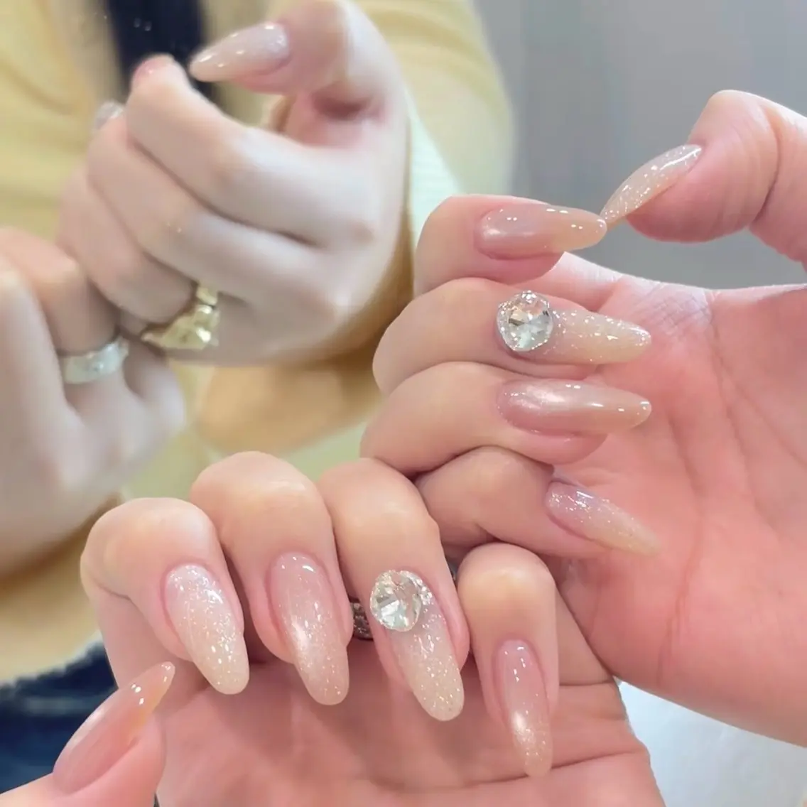 【スカルプ】シンプル持ち込みデザイン＋チップ長さだしの写真