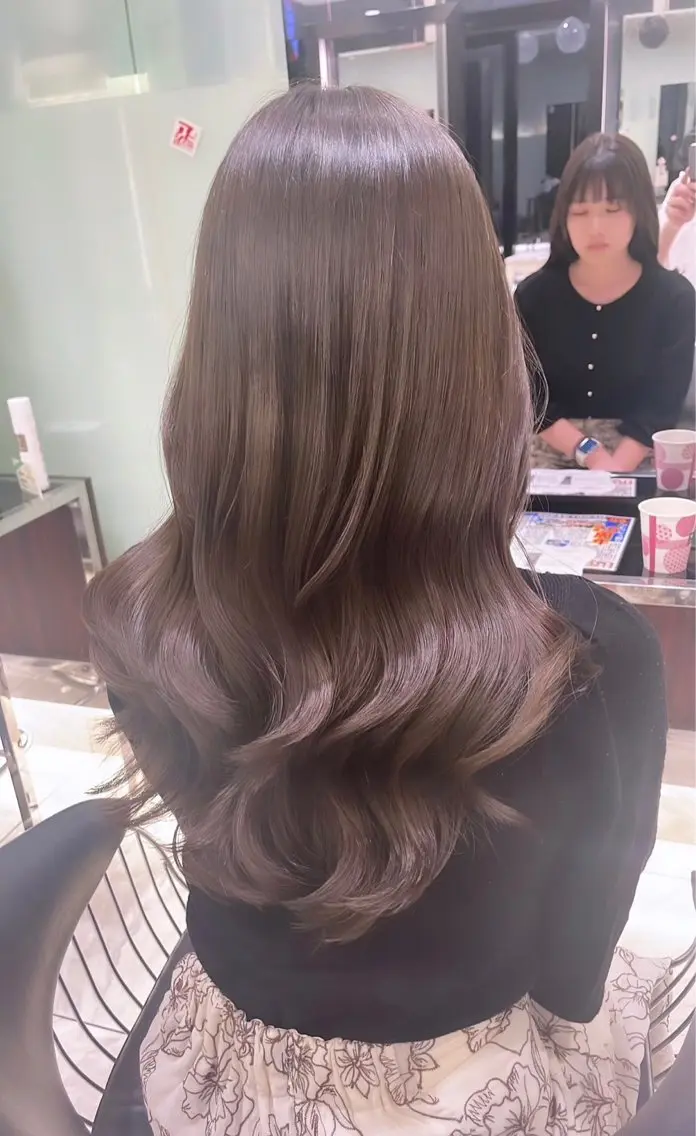 ロング カラー 韓国っぽ水光肌カラー マンツーマン🫧なおのヘアスタイル