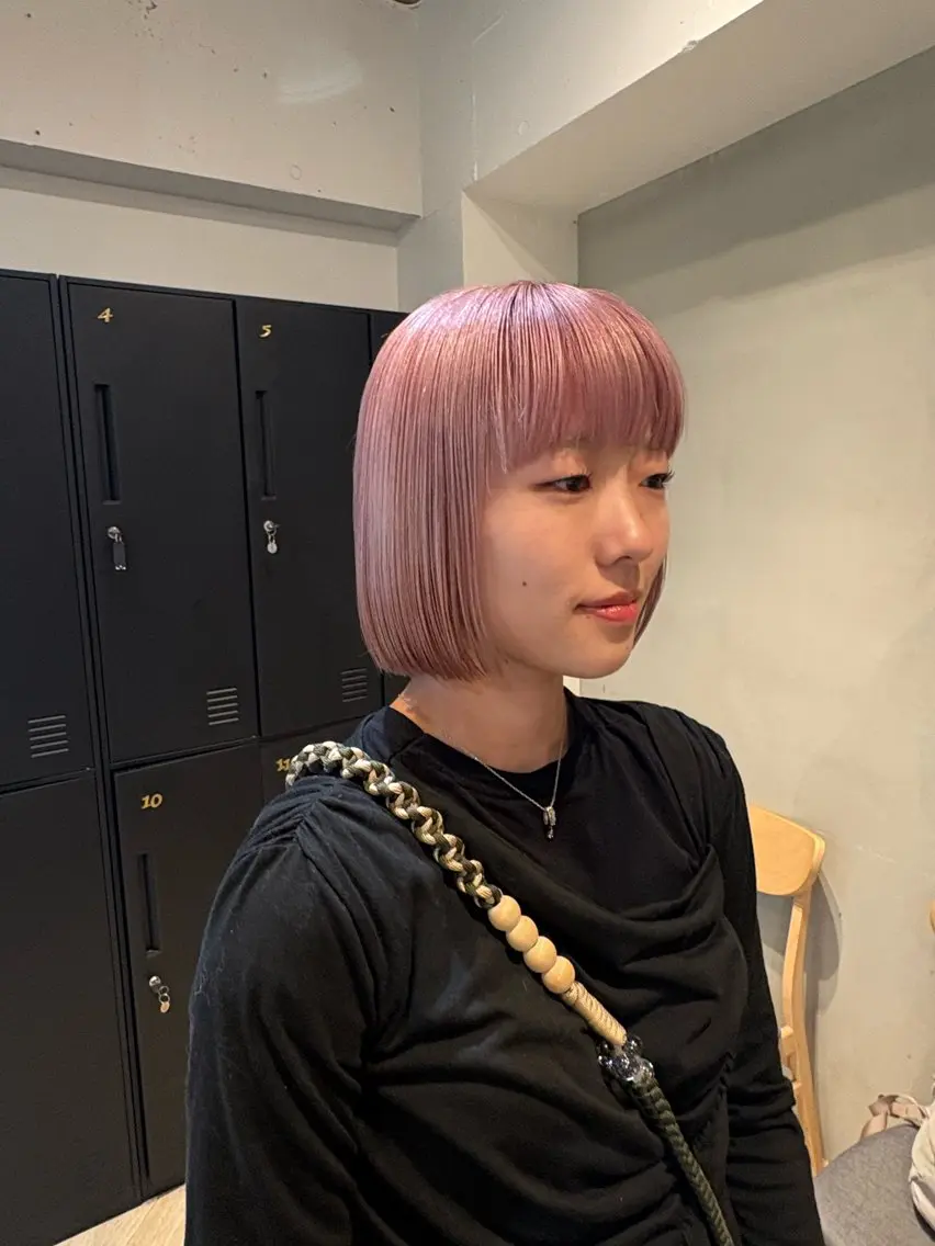 ショート カラー ハイトーンカラー ピンクカラー ボブ タカノ ノゾミのヘアスタイル