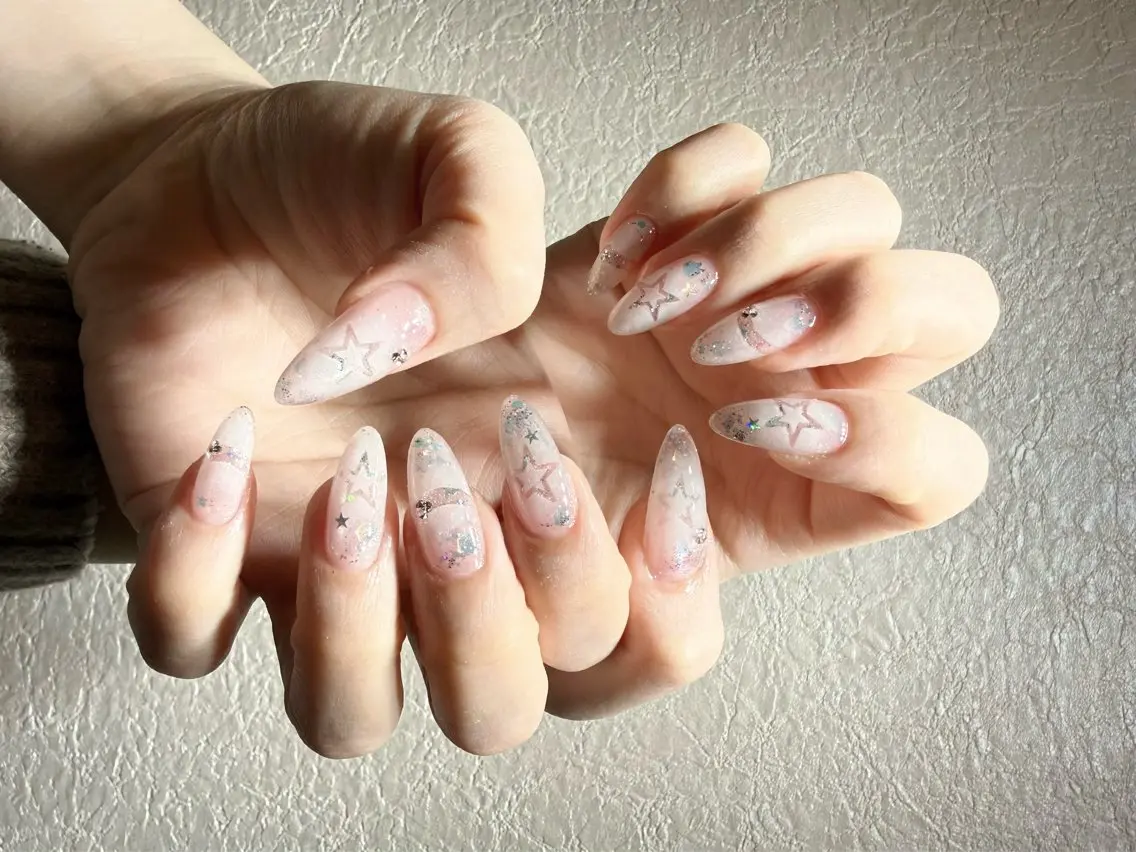 ネイル アートネイル フットネイル ジェルネイル ハート マグネットネイル Babarla Nailのネイルデザイン